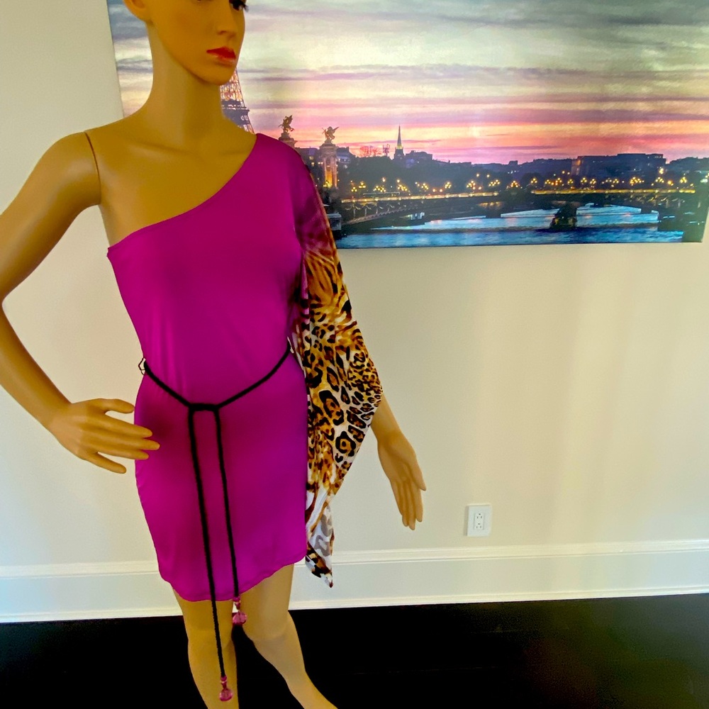One shoulder mini dress
